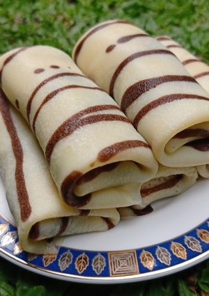 Foto resep Dadar Gulung Zebra isi Vla Coklat
