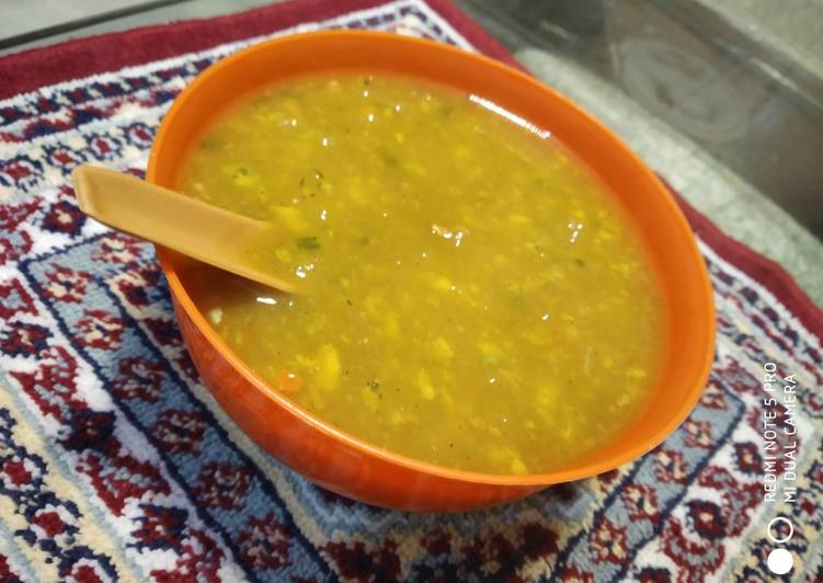 Sour moong dal soup