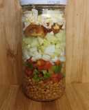 Ensalada de lentejas en tarro