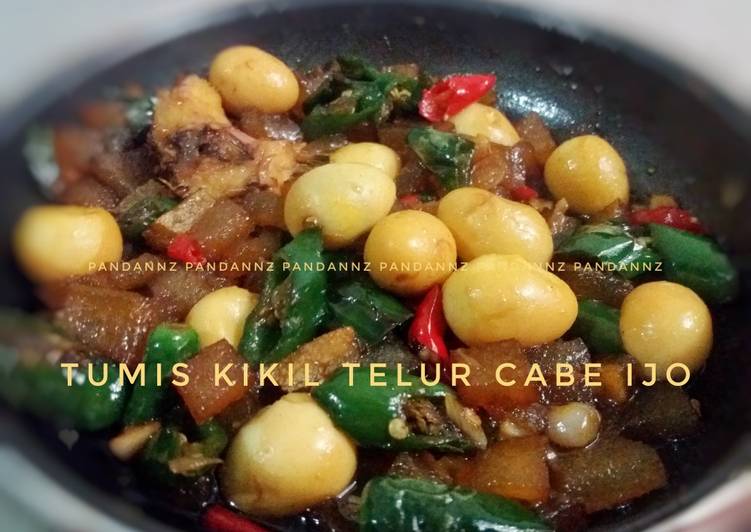 How to Cook Appetizing Tumis Kikil Telur Cabe Ijo