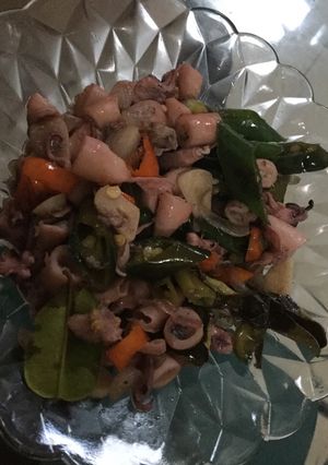 Foto resep Cumi asin pedas