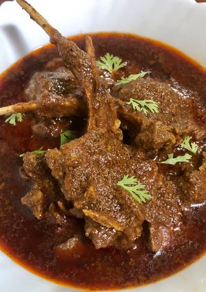 A picture of Saoji Mutton Recipe.