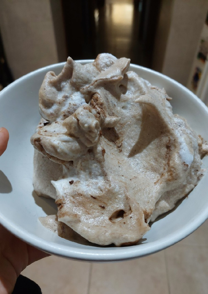 Una foto de Merengue de chocolate keto