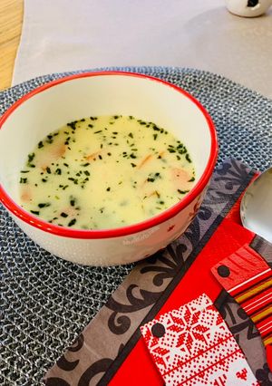 Tárkonyos csirke raguleves recept fotója