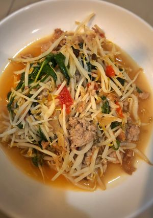รูปของ ผัดถั่วงอกหมูสับ (สูตรบ้านๆ)