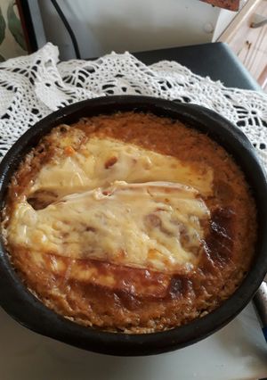 Una foto de Budín o chupe de cochayuyo