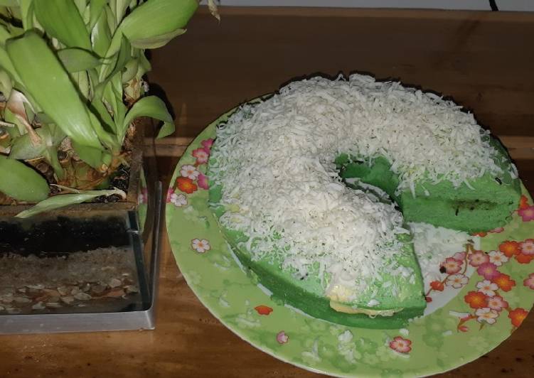 10 Resep: Bolu pandan keju kukus Anti Gagal!