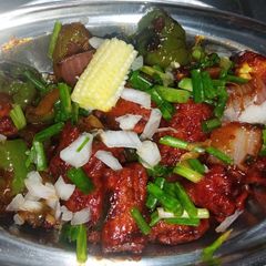 A picture of Baby corn 🌽 manchurian 😍.