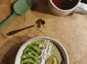 Une photo de Overnight porridge matcha