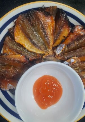 Hình của món Khô cá chỉ vàng nướng.