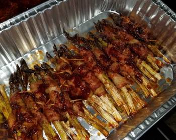 Popular Recipe BBQ Bacon Wrapped Asparagus Spears Savory Delicious