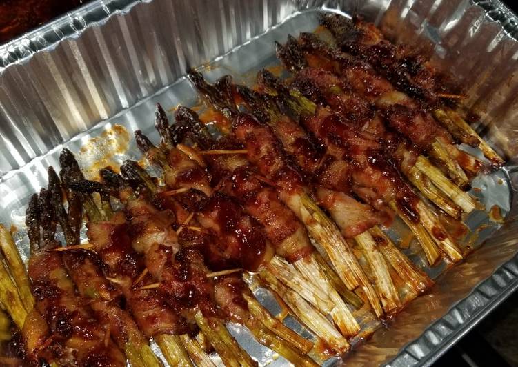 BBQ Bacon Wrapped Asparagus Spears