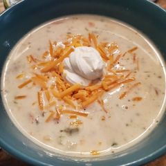 A picture of Instapot Ham & Potato Chowder.
