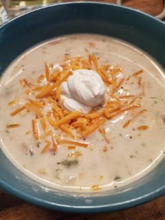 A picture of Instapot Ham & Potato Chowder.