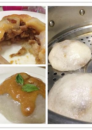 A picture of Easy Sago Meatballs (Taiwanese Ba-wan) Using Sago Pearls.