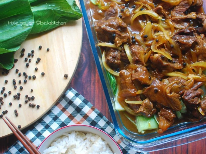 Cara Mudah Membuat Resep Cah Pakcoy Sapi Lada Hitam yang Lezat Sekali