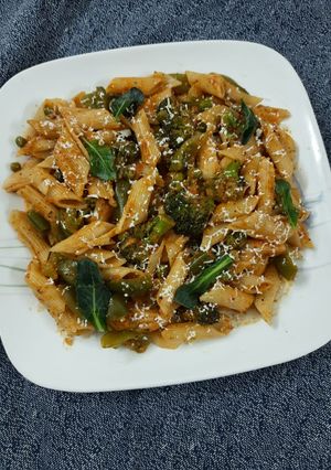 A picture of Hariyali pasta.