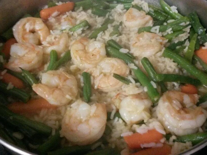 Recipe Shrimp and green beans risotto the So Delicious Makes you drool