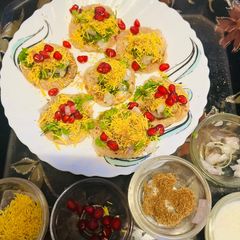 A picture of Leftover Roti Chaat for tea time or evening snack.