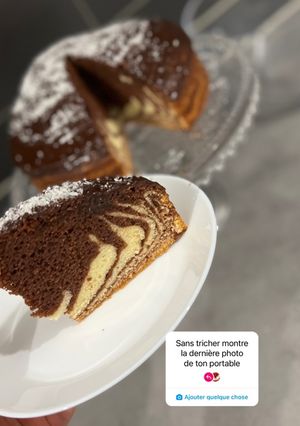 Une photo de Gâteau zébré