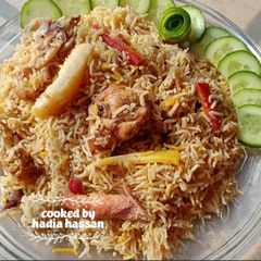 Chicken pulao (mix veg's) A picture of Chicken pulao (mix veg's).
