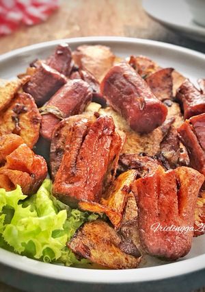 Foto resep Kentang-sosis saus Inggris