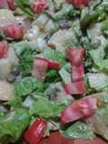 Ensalada diferente con aderezo tipo César casero