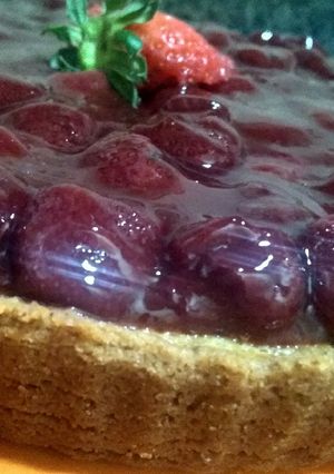 Una foto de Tarta de queso con miel y naranja 🍊🍯
