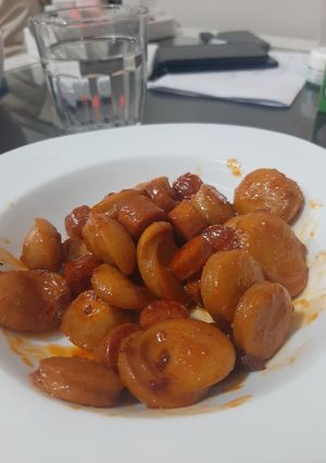 Foto resep Sosis saus sambal (cemilan malam)