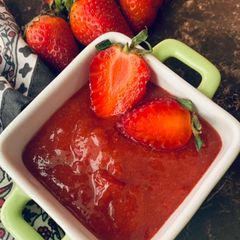 A picture of Homemade Quick Strawberry Jam 🍓🍓.