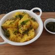 Rava Besan Dhokla And Tomato Coriander Chutney