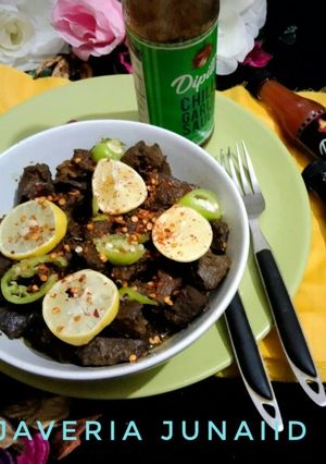 A picture of Fried Kaleji😃😃.