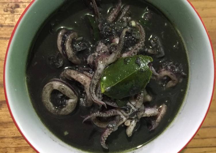 Langkah Mudah untuk Membuat 4. Cumi Hitam Cabe Ijo Lezat