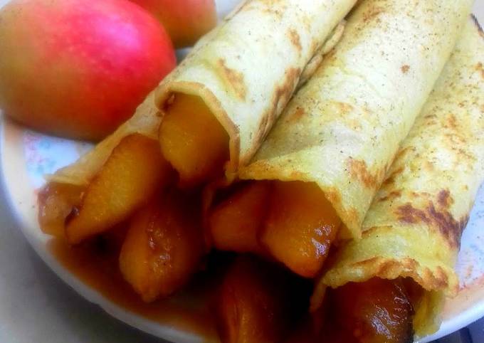 Caramelized Apple Stuffed Crepes