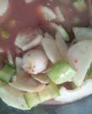 Dưa cà đu đủ trộn mắm nêm