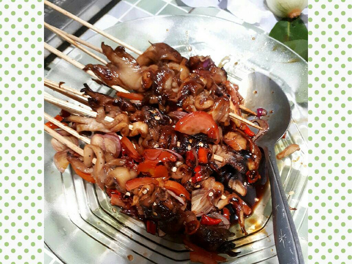 Ini dia! Resep memasak Sate jamur tiram bumbu kecap  lezat