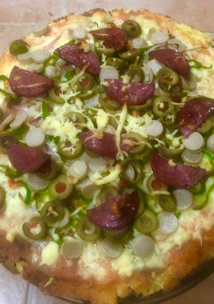 Una foto de Pizza de coliflor