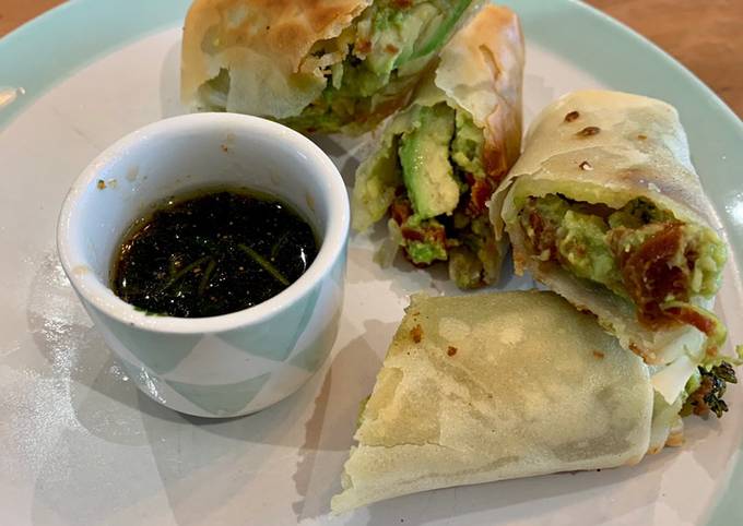 Steps to Make Avocado egg rolls 🥑