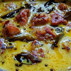 Besan peyaz curry A picture of Besan peyaz curry.