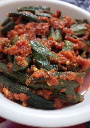 A picture of Masala bhindi.