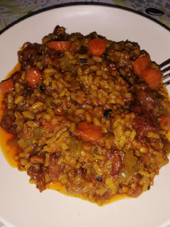 Una foto de Arroz con rabo de toro