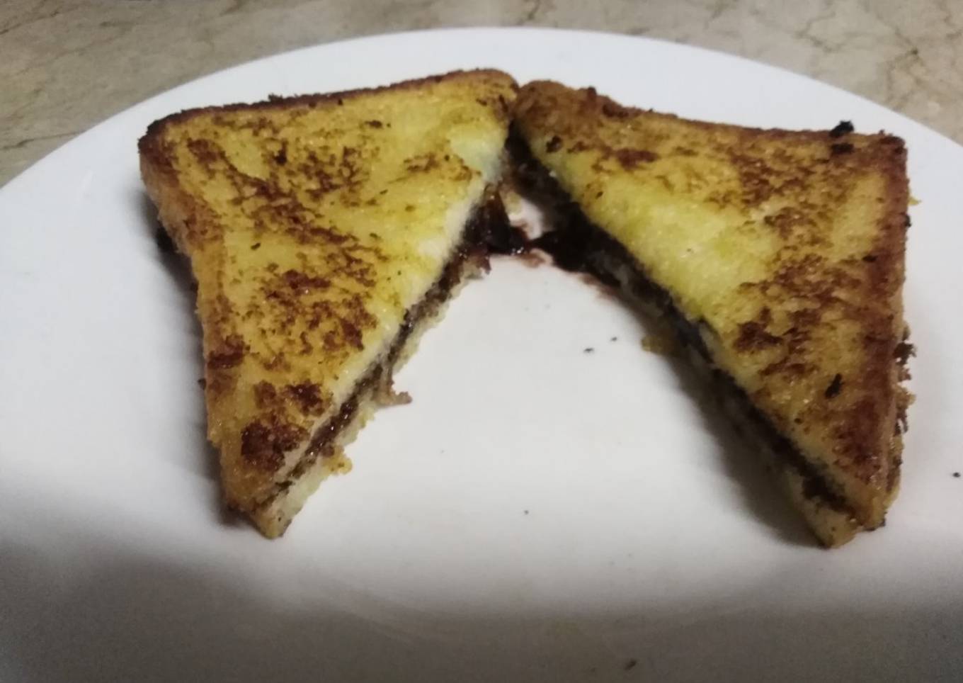 Chocolate filled French toast