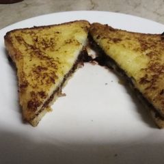 A picture of Chocolate filled French toast.