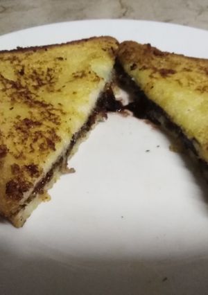 A picture of Chocolate filled French toast.