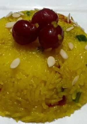 A picture of Meethe chawal.