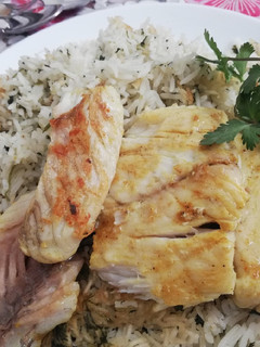 عکسی از دستور کته گشنیز و ماهی 🍀