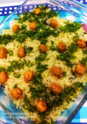 A picture of Gatta pulav.