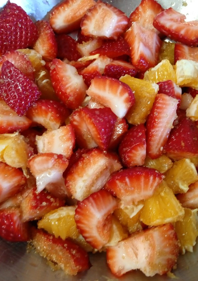Una foto de Fresas con naranja