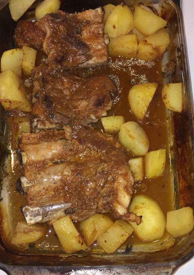 Una foto de Costillitas de cerdo BBQ