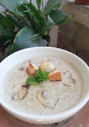 Una foto de Crema de champiñones